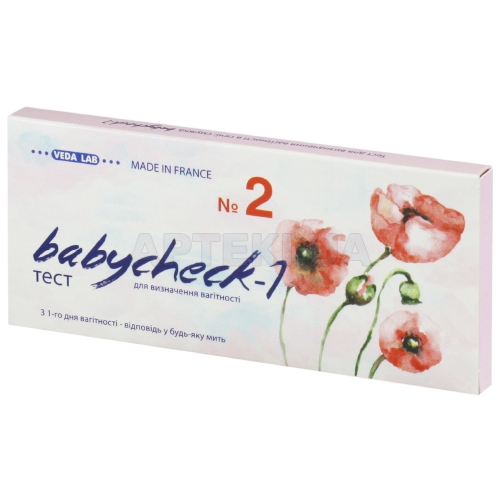 ТЕСТ ДЛЯ ОПРЕДЕЛЕНИЯ БЕРЕМЕННОСТИ BABYCHECK-1 полоска, №2