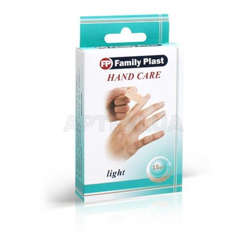 FAMILY PLAST НАБІР ПЛАСТИРІВ БАКТЕРИЦИДНИХ HAND CARE, №15