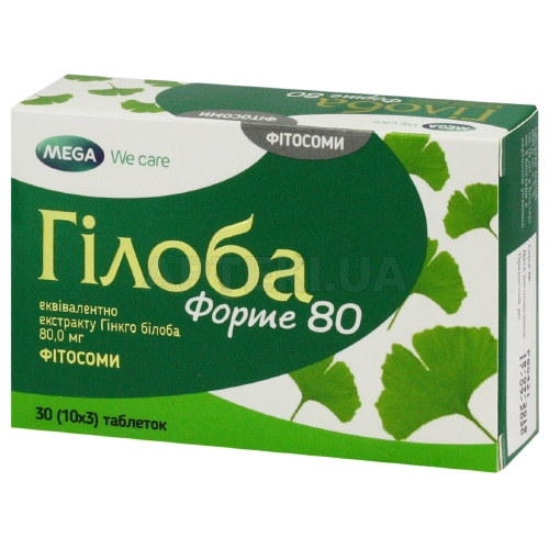 ГІЛОБА ФОРТЕ 80 таблетки 80 мг, №30