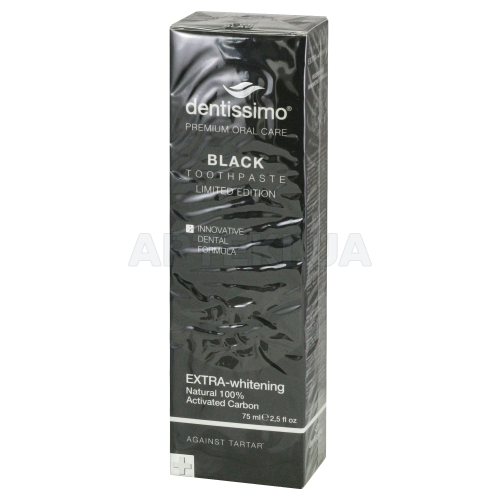 ЗУБНАЯ ПАСТА DENTISSIMO BLACK EXTRA-WHITENING 75 мл, №1