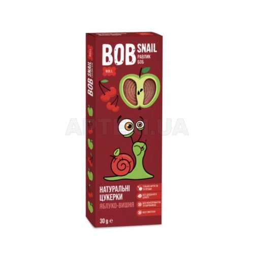 ЦУКЕРКИ НАТУРАЛЬНІ BOB SNAIL (РАВЛИК БОБ) 30 г Яблучно-вишневі, №1