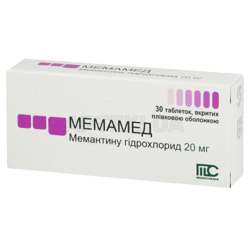 Мемамед® таблетки, вкриті плівковою оболонкою 20 мг блістер, №30