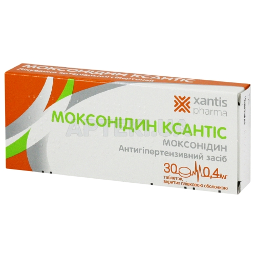 Моксонідин-Фармак таблетки, вкриті плівковою оболонкою 0.4 мг блістер, №30