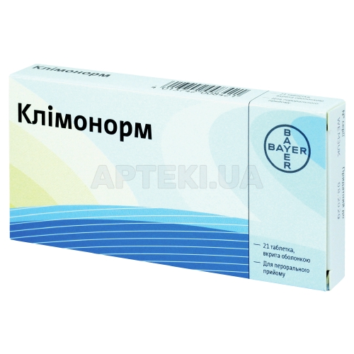 Клімонорм таблетки, вкриті плівковою оболонкою 2 мг + 0.15 мг комбі-упаковка, №21