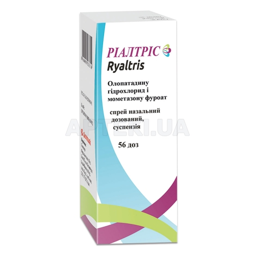 Ріалтріс спрей назальний дозований, суспензія флакон поліетиленовий 56 доз з насосом-розпилювачем, №1