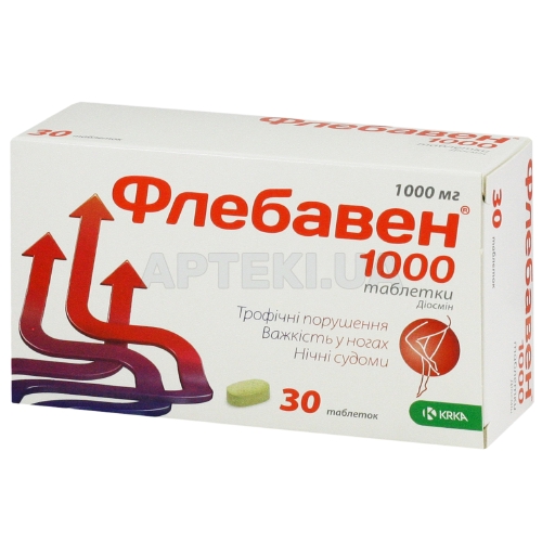 Флебавен® 1000 таблетки 1000 мг блістер, №30
