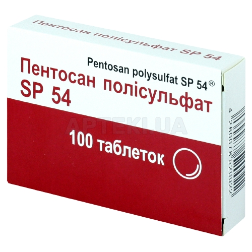 Пентосан полісульфат SP 54 таблетки, вкриті оболонкою 25 мг, №100