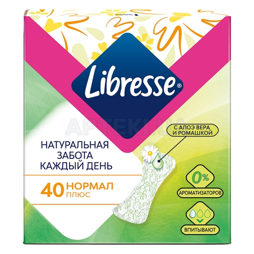 Прокладки жіночі гігієнічні Libresse Natural Care Нормал, №40