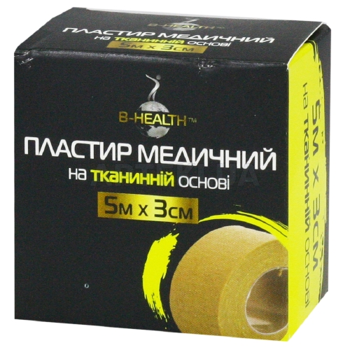 ПЛАСТЫРЬ МЕДИЦИНСКИЙ КАТУШЕЧНЫЙ B-HEALTH™ 5 м х 3 см на тканевой основе, №1