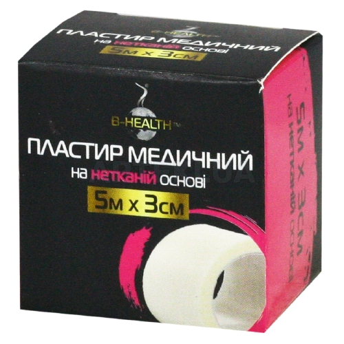 ПЛАСТЫРЬ МЕДИЦИНСКИЙ КАТУШЕЧНЫЙ B-HEALTH™ 5 м х 3 см на нетканой основе, №1