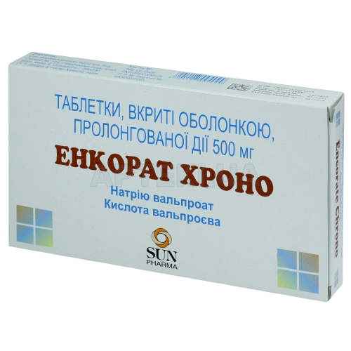 Енкорат Хроно таблетки пролонгованої дії, вкриті оболонкою 500 мг стрип, №30