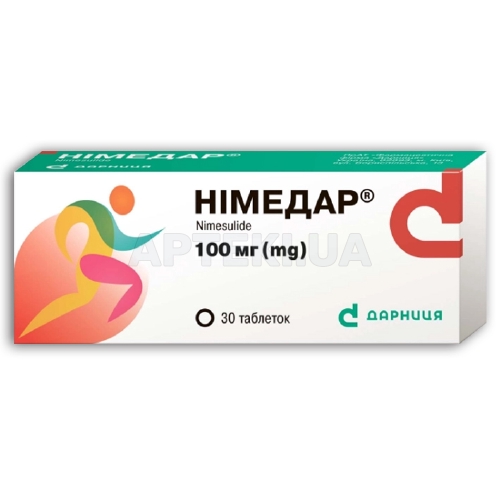 Нимедар таблетки 100 мг контурная ячейковая упаковка в пачке, №30