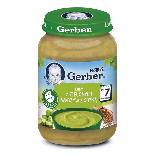 СУП-ПЮРЕ тм "GERBER" ЗЕЛЕНІ ОВОЧІ З ГРЕЧКОЮ 190 г, №1