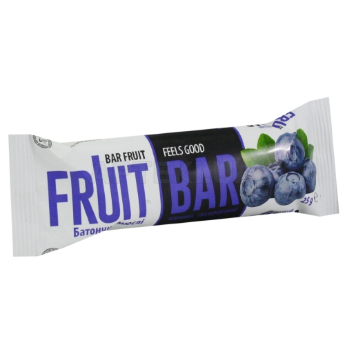 БАТОНЧИК-МЮСЛИ тм "FRUIT BAR" "ЧЕРНИКА" ГЛАЗИРОВАННЫЙ 25 г, №1