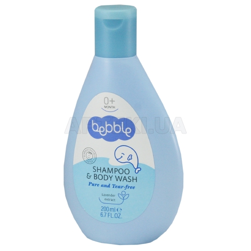 BEBBLE ДИТЯЧИЙ ШАМПУНЬ ДЛЯ ВОЛОССЯ ТА ТІЛА 200 мл, №1