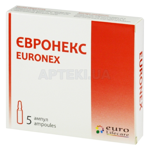 Євронекс розчин для ін'єкцій 100 мг/мл ампула 5 мл, №5