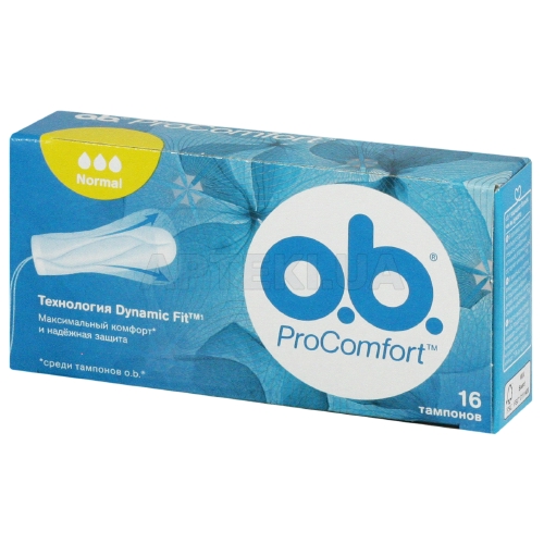 Тампони жіночі гігієнічні серії "O.B." ProComfort Normal, №16