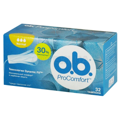 Тампони жіночі гігієнічні серії "O.B." ProComfort Normal, №32