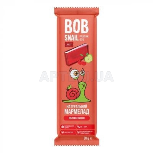 МАРМЕЛАД НАТУРАЛЬНЫЙ BOB SNAIL (УЛИТКА БОБ) 38 г яблоко-вишня, №1