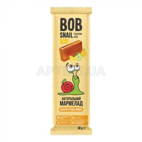 МАРМЕЛАД НАТУРАЛЬНИЙ BOB SNAIL (УЛИТКА БОБ) 38 г яблуко-груша-лимон, №1