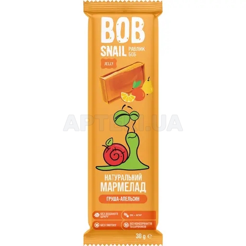 МАРМЕЛАД НАТУРАЛЬНЫЙ BOB SNAIL (УЛИТКА БОБ) 38 г груша-апельсин, №1