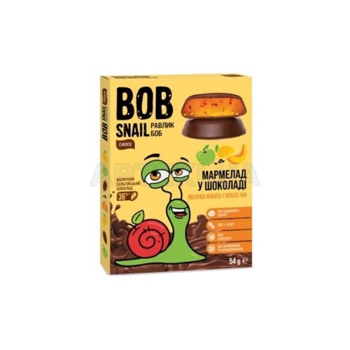 МАРМЕЛАД НАТУРАЛЬНЫЙ BOB SNAIL (УЛИТКА БОБ) 54 г Манго-Тыква-Чиа, №1