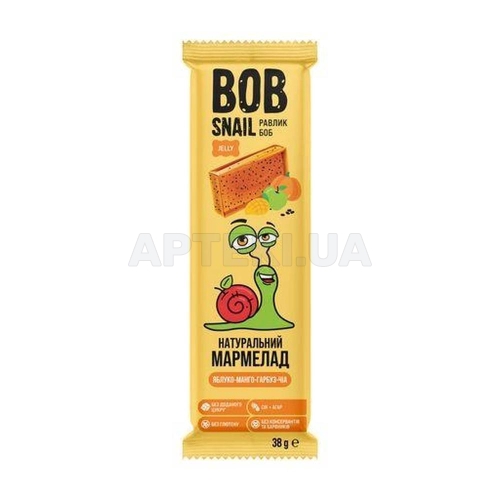МАРМЕЛАД НАТУРАЛЬНЫЙ BOB SNAIL (УЛИТКА БОБ) 38 г Манго-Тыква-Чиа, №1
