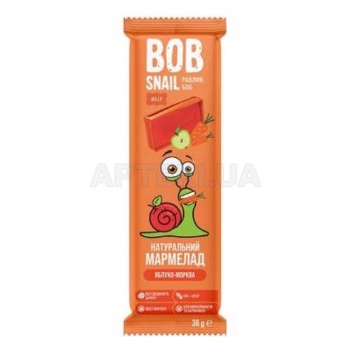 МАРМЕЛАД НАТУРАЛЬНЫЙ BOB SNAIL (УЛИТКА БОБ) 38 г яблоко-морковь, №1