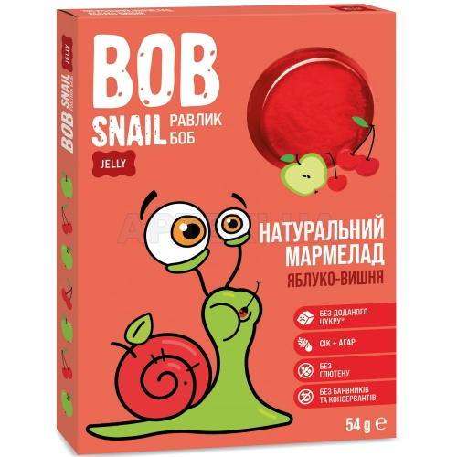 МАРМЕЛАД НАТУРАЛЬНИЙ BOB SNAIL (УЛИТКА БОБ) 54 г яблуко-вишня, №1