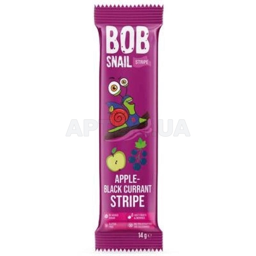 КОНФЕТЫ ФРУКТОВО-ЯГОДНЫЕ СТРАЙПС BOB SNAIL (УЛИТКА БОБ) 14 г яблоко-смородина, №1