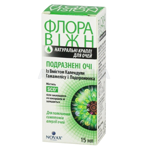 ФЛОРА ВІЖН ПОДРАЗНЕНІ ОЧІ краплі очні 15 мл, №1