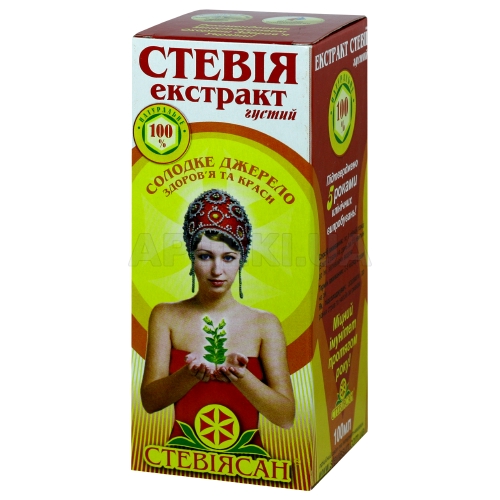 ЭКСТРАКТ СТЕВИИ ГУСТОЙ "СТЕВИЯСАН" флакон 100 мл, №1