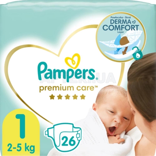 ПІДГУЗНИКИ ДИТЯЧІ PAMPERS PREMIUM CARE newborn (2-5 кг), №26