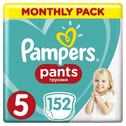 ПІДГУЗНИКИ-ТРУСИКИ ДИТЯЧІ PAMPERS PANTS junior (12-17 кг), №152