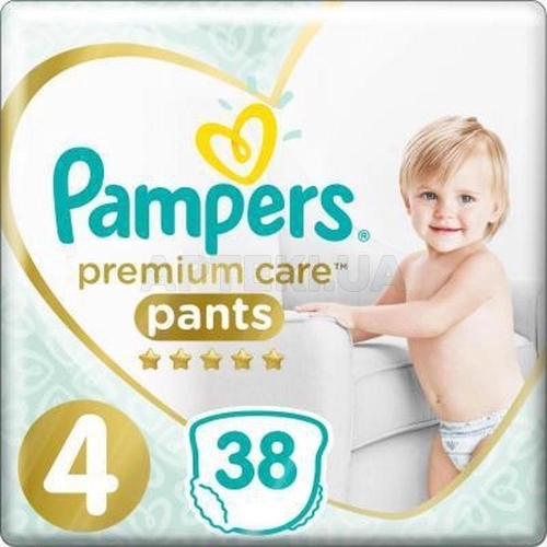 ПІДГУЗНИКИ-ТРУСИКИ ДИТЯЧІ PAMPERS PREMIUM CARE PANTS ДЛЯ ХЛОПЧИКІВ І ДІВЧАТ maxi (9-15 кг), №38