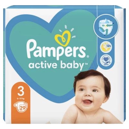 ПОДГУЗНИКИ ДЕТСКИЕ PAMPERS ACTIVE BABY midi (6-10 кг), №29