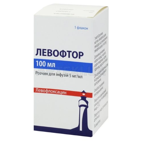 Левофтор раствор для инфузий 5 мг/мл флакон 100 мл, №1