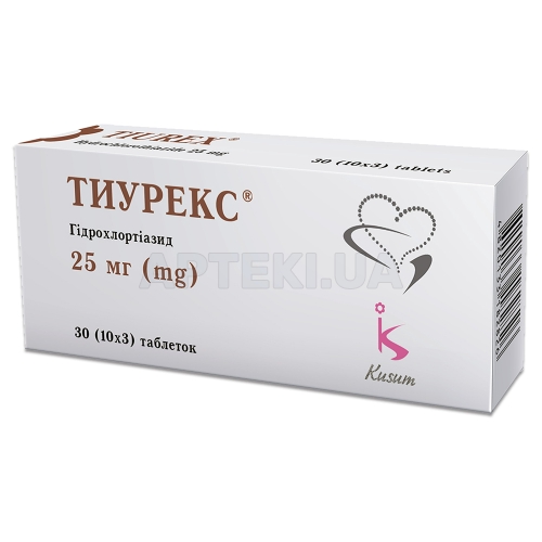 Тиурекс® таблетки 25 мг блістер, №30