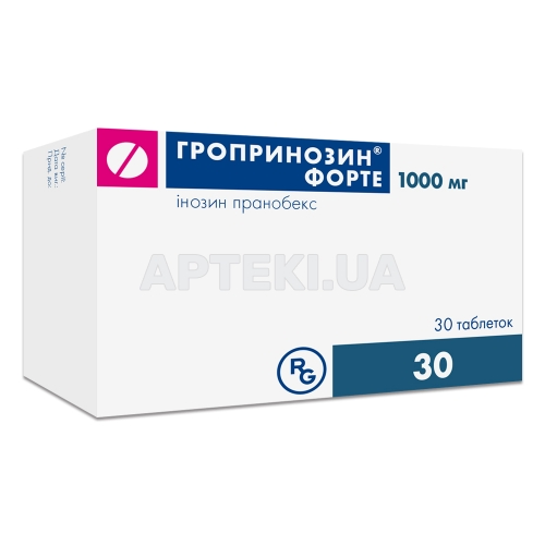 Гропринозин® Форте таблетки 1000 мг блістер, №30