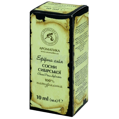 МАСЛО ЭФИРНОЕ СОСНЫ СИБИРСКОЙ 10 мл, №1
