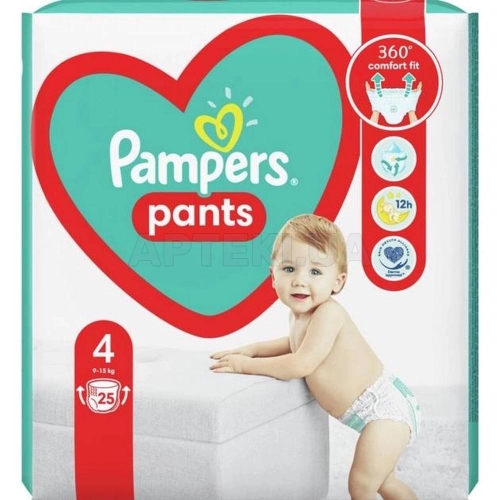 ПІДГУЗНИКИ-ТРУСИКИ ДИТЯЧІ PAMPERS PANTS maxi (9-15 кг), №25