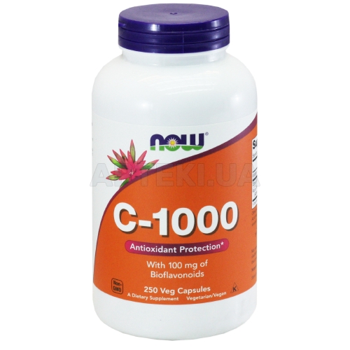 Now Foods вітамін C-1000 капсули, №250