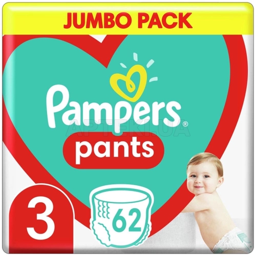 ПІДГУЗНИКИ-ТРУСИКИ ДИТЯЧІ PAMPERS PANTS midi (6-11 кг), №62