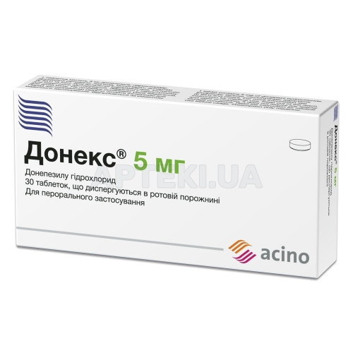 Донекс® таблетки, що диспергуються в ротовій порожнині 5 мг блістер, №30