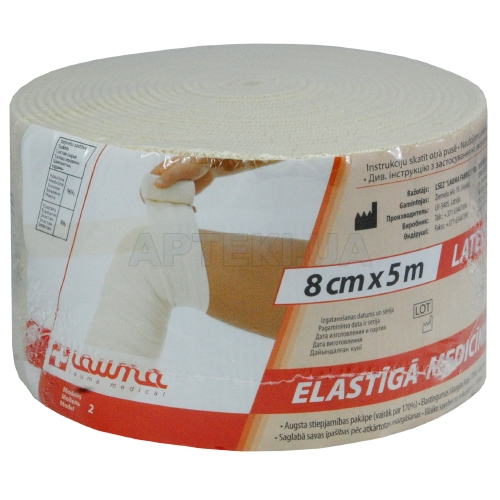 Бинт эластичный медицинский 80 мм х 5 м, №1