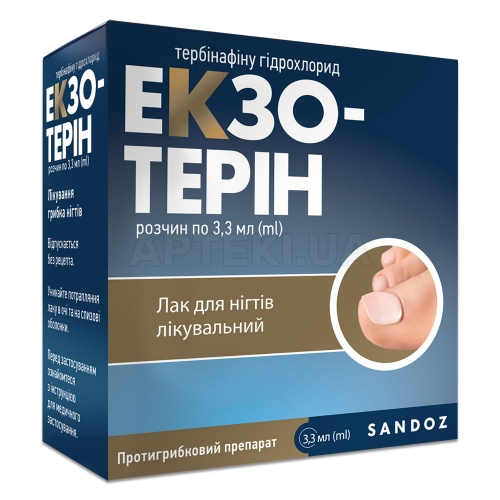 Екзотерін лак для нігтів 10 % флакон з аплікатором 3.3 мл, №1