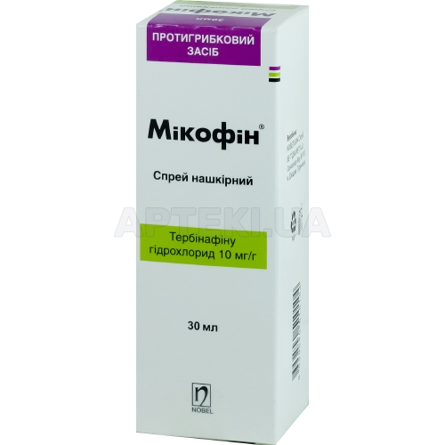 Мікофін® спрей нашкірний 10 мг/г флакон 30 мл з розпилювачем, №1