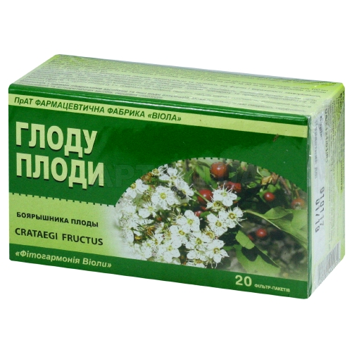 Глоду плоди плоди 4 г фільтр-пакет в пачці, №20