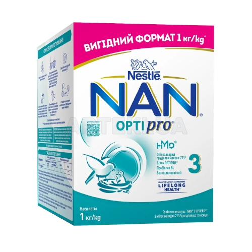 СУМІШ СУХА МОЛОЧНА "NAN® 3 OPTIPRO" ДЛЯ ДІТЕЙ ВІД 12 МІСЯЦІВ 500 г, №2