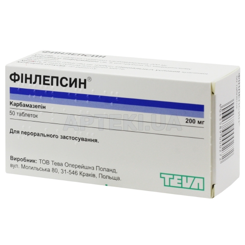 Финлепсин® таблетки 200 мг, №50